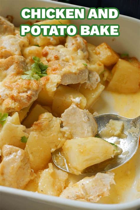 Cheesy Chicken Potato Bake Without Cream A Fabulous One Pan Dinner Idea That Everybody Gets To