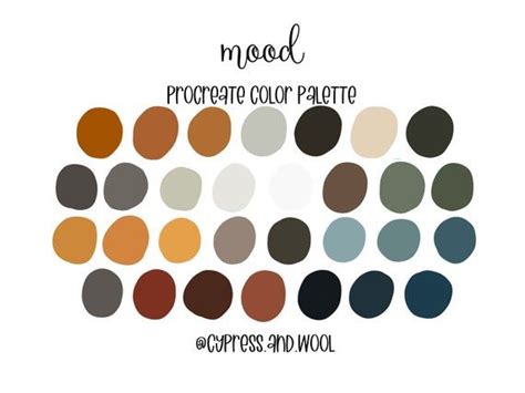 Mood Procreate Color Palette Color Swatches Ipad Procreate Etsy Artofit