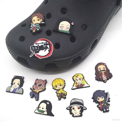 Well Anime Demon Slayer Charms Crocs Pins Tanjiro Nezuko Shoes Jibbitz For Crocs Diy Cartoon