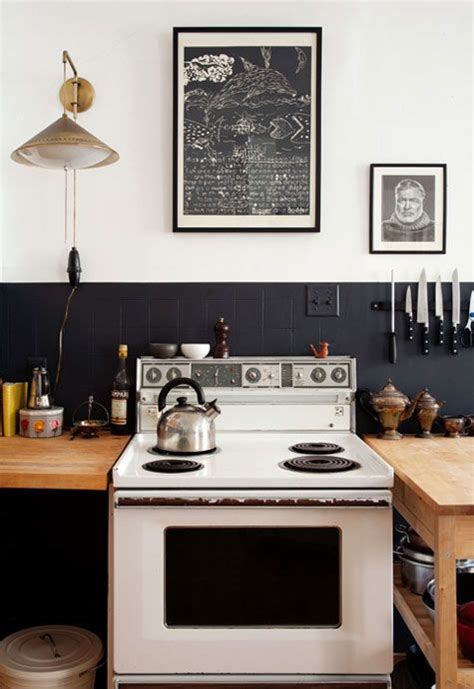 Shabby Chic Black And White Kitchen Homedesignboard