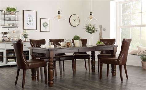 Hampshire Extending Dining Table Bewley Chairs Dark Solid Hardwood