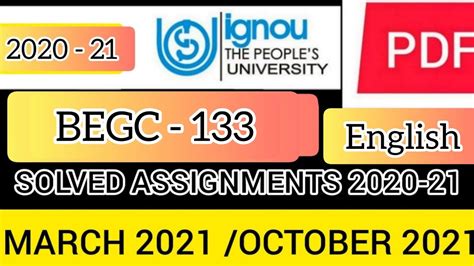 Begc 133 Solved Assignments 2020 21 In English Begc 133 Solved