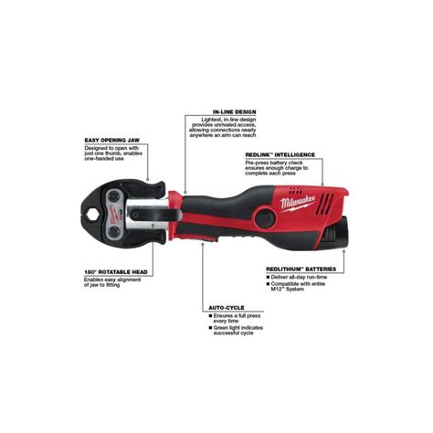 Milwaukee M12 Force Logic Press Tool Kit Cordless 12 Volt - Primadian