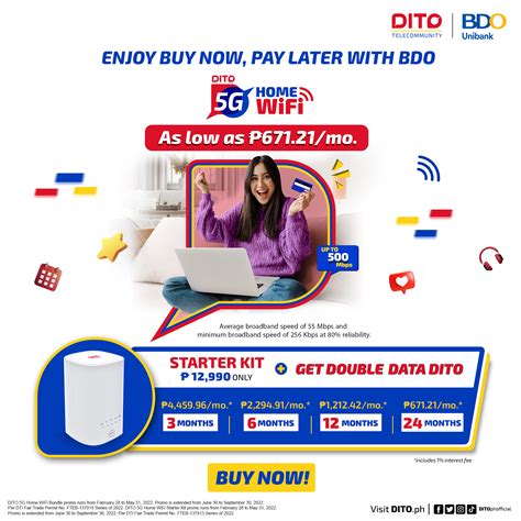 Dito Telecommunity On Twitter Buy Now Pay Later Dito With Bdo For