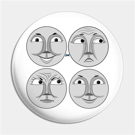 Faces Of Gordon The Big Engine Thomas And Friends Pin TeePublic