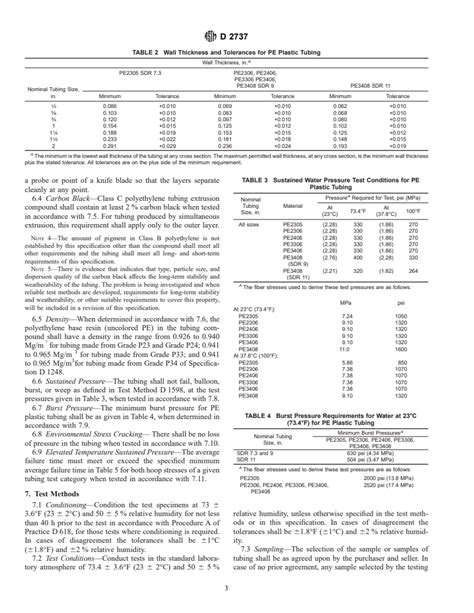 Astm D Standard Specification For Polyethylene Pe Plastic Tubing