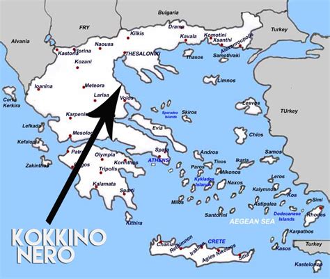 kokkino nero mapa mapa