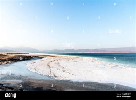 Africa Djibouti Lake Assal Landscape View Of Lake Assal With