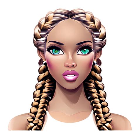 Beautiful Fair Skinned Lady With Blonde Braids Braided To One Side Creative Fabrica