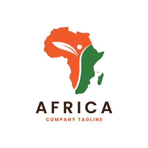 Farm industry of africa logo, agriculture with leaf and green concept ...