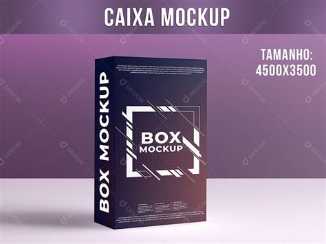 Caixa Mockup Retangular Produto Entrega Psd Editável [download] Designi