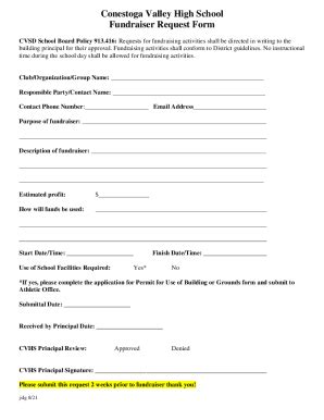 Fillable Online Fundraiser Request Form Home Fax Email Print Pdffiller