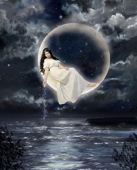 Wiccan Moon Goddess Art