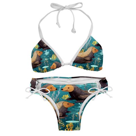 Platypus Swimwear Bikini Set With Detachable Sponge Adjustable Strap