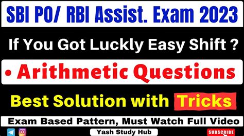 Quant Questions For Sbi Po 2023 Arithmetic Questions Practice For Rbi