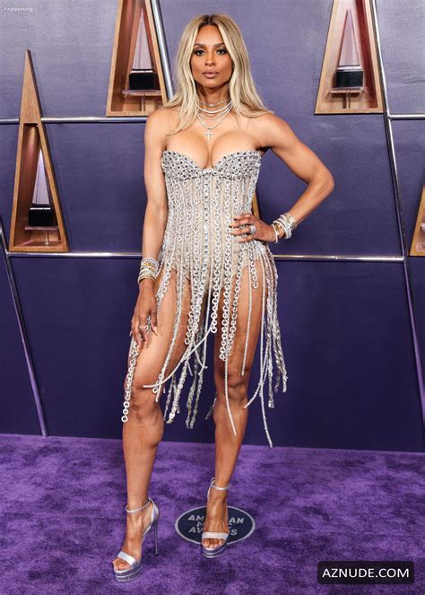 Ciara Sexy Flaunts Her Hot Boobs And Legs In A Dazzling Dress At American Music Awards In Las