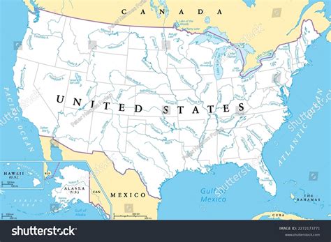 united states map  rivers