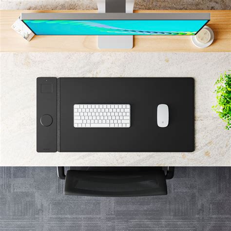 Journey Alti Wireless Charging Desk Mat - Black International Shipping
