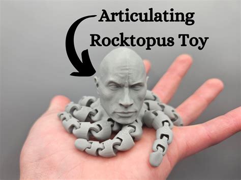 D Printed Articulating Rocktopus Fidget Toy Flexi Toy Rocktopus The