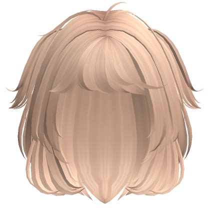 Short Layered Anime Hair W Bangs Blonde Roblox