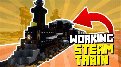 Working Steam Train In Vanilla Minecraft Youtube