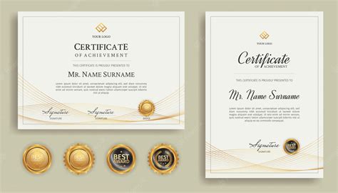 Сертификат благодарности | Премиум векторы