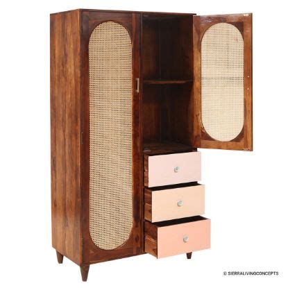 Large Solid Wood Clothing Armoire Wardrobe