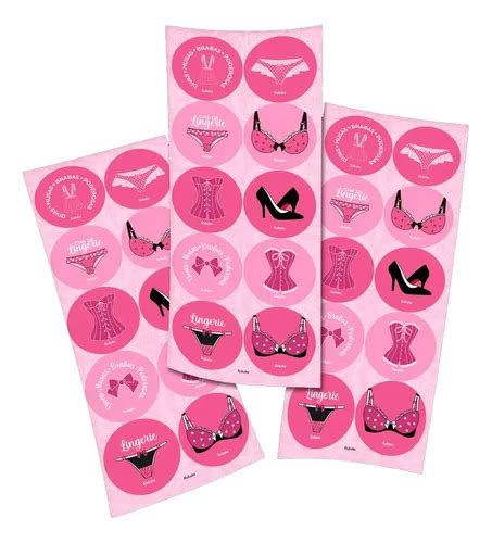 Adesivos Redondo Ch De Lingerie Unidades Mercadolivre