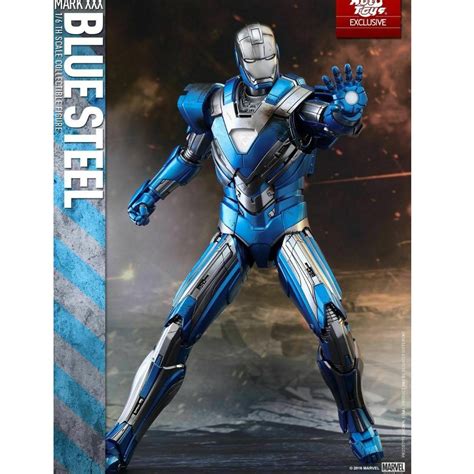Hot Toys Marvel Iron Man MMS Mark XXX MK Blue Steel Action
