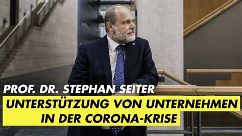 Prof Dr Stephan Seiter über Unterstützung von Unternehmen in der