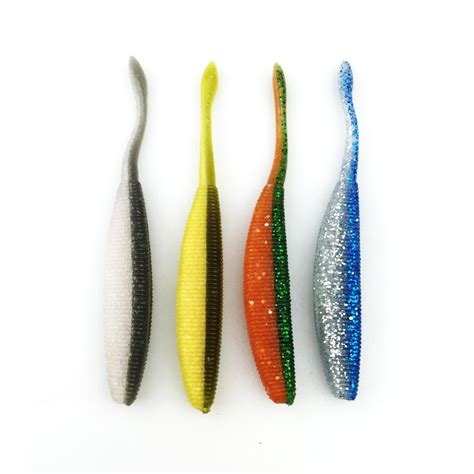 Artificial Fishing Lure Soft With Salt Smell 4pcs 5 4g 9 5cm Vivid