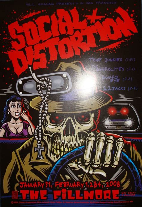 Social D Social Distortion Concert Poster Art Band Posters