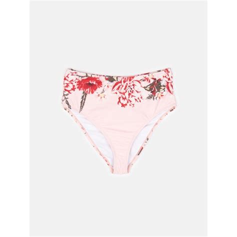 GATE Majtki Bikini W Kwiaty Z Wysokim Stanem 34 Gateshop