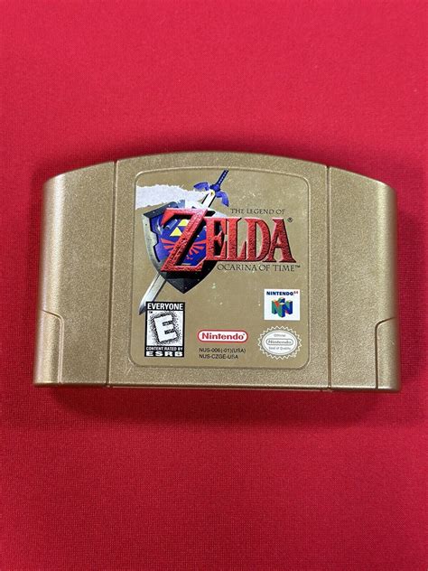 N64 Legend Of Zelda Ocarina Of Time Gold Collectors Cartridge Authentic