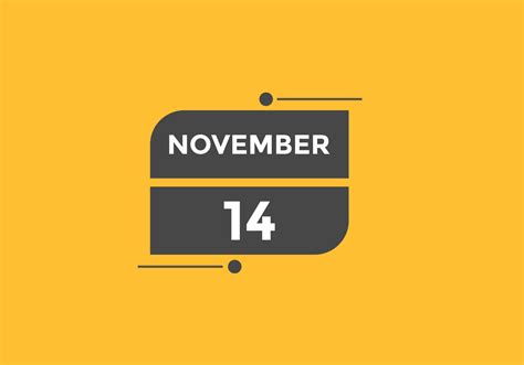 november 14 calendar reminder. 14th november daily calendar icon ...