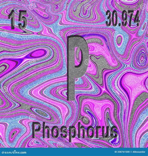 Anzeichen Von Chemischen Elements Phosphor Mit Ordnungszahl Und