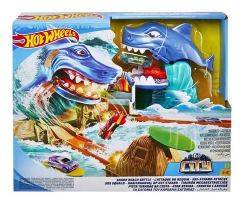 Pista Hot Wheels Carritos Tiburon Destructor City Beach Sk Meses Sin Inter S