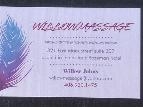 Willowmassage Updated April 2025 Request An Appointment 321 E
