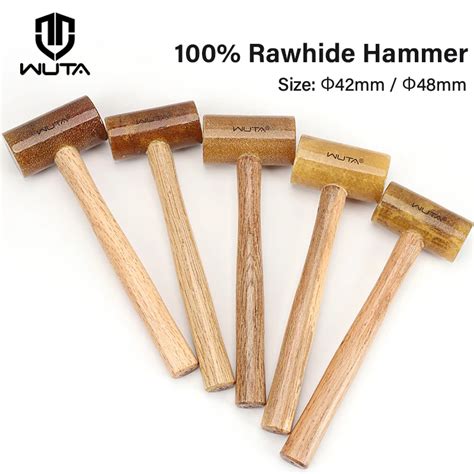 Wuta Rawhide Head Mallet Leather Craft Hammer Stamping Jewelry