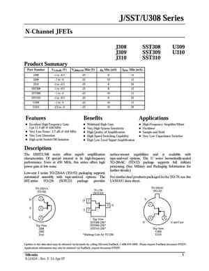 J310 - параметры транзистора MOSFET, его аналоги, datasheet ...
