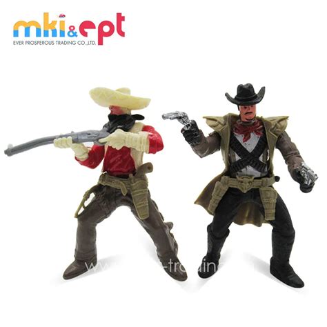 Ept Plastic Cowboy Play Set Toy Action Figures Guns Cowboy Toys With