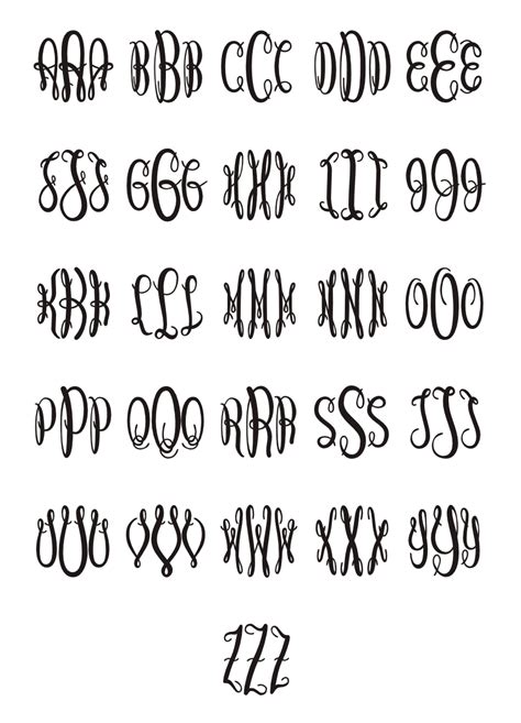 Monogram Font Letters Svg Png Dxf Files Bundle So Fontsy 55 Off