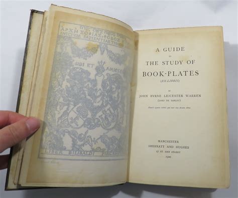 A Guide To The Study Of Book Plates Ex Libris By Warren John Byrne