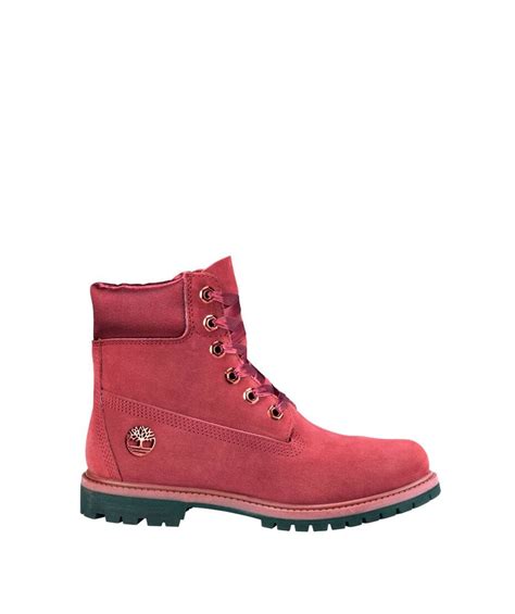 Timberland Women's Premium W/P Satin Collar Boots in Burgundy | Veveyshoes.com