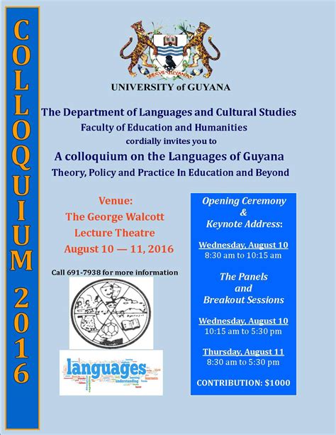 Colloquium 2016 – The Guyanese Languages Unit
