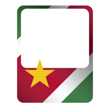 Instagram Frame Suriname Flag Photocall Design Vector Transparent