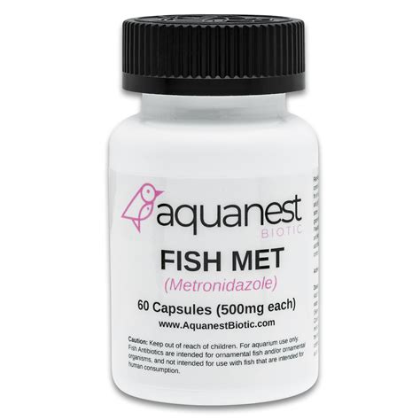Fish Metronidazole 500mg - Antibacterial, 60 Capsules