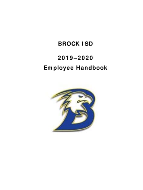 Fillable Online BROCK ISD 20192020 Employee Handbook Amazon S3 Fax