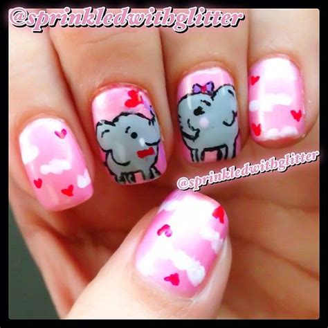 Pinterest Elephant Nails Nails Inspiration Valentines Nails