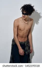 Naked Torso Masquerade Mask Man Face Foto Stok Shutterstock